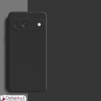 Liquid Air silikoninis juodas dėklas - su kameros apsauga (Google Pixel 9)